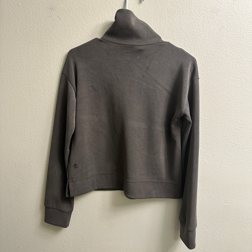Athleta Seasoft Quarter Zip Sweatshirt Size XXS Olive Green - Picture 4 of 9